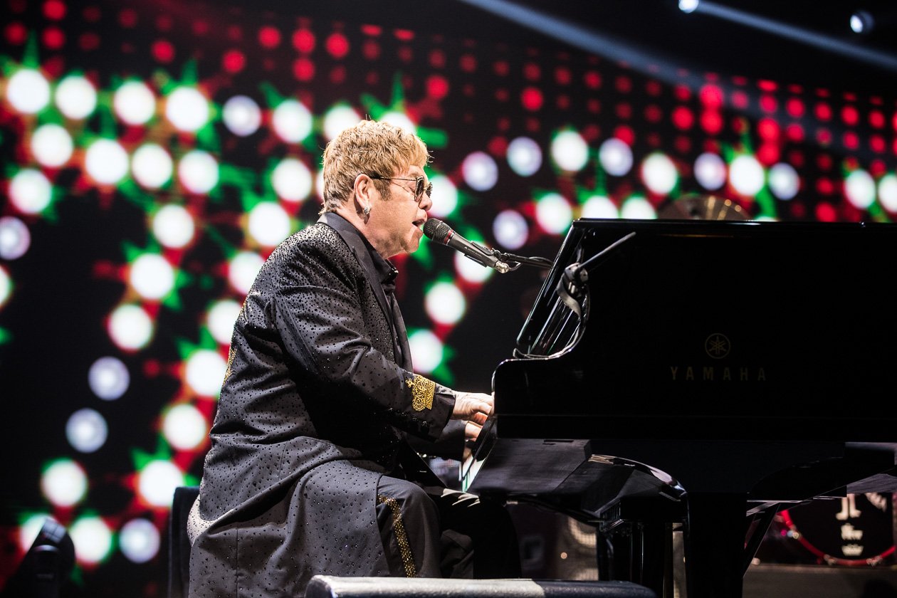 Elton John – Behind the piano.