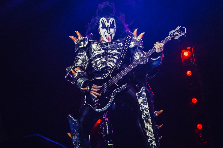 Kiss – Headliner bei der Erstauflage des Festivals. – Gene Simmons.