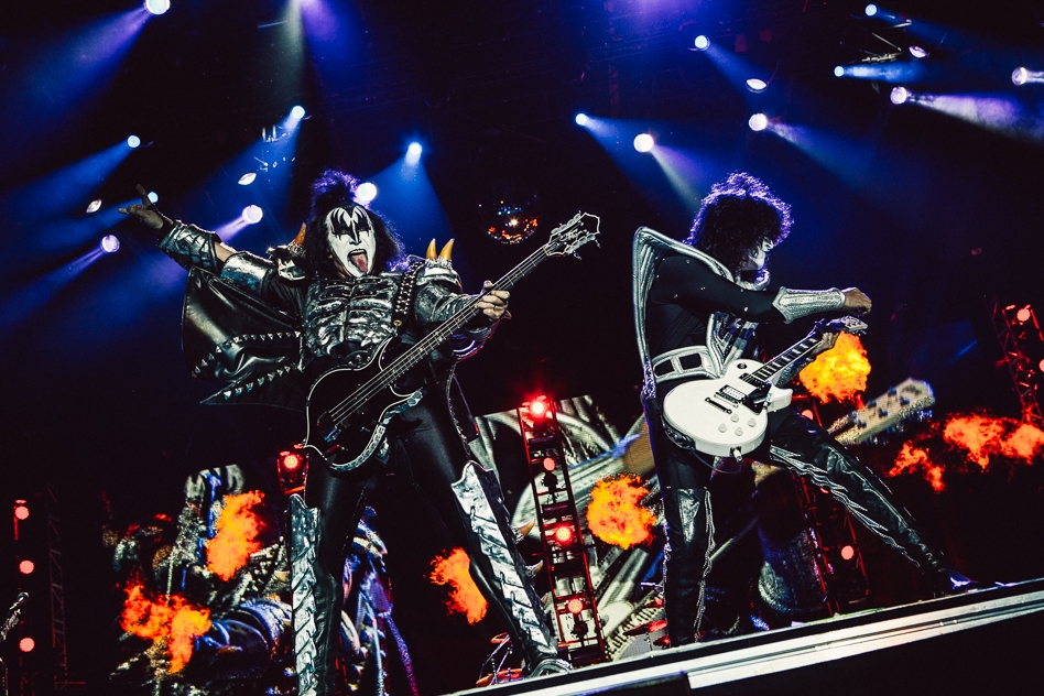 Kiss – Headliner bei der Erstauflage des Festivals. – Rock'n'Roll-Show.