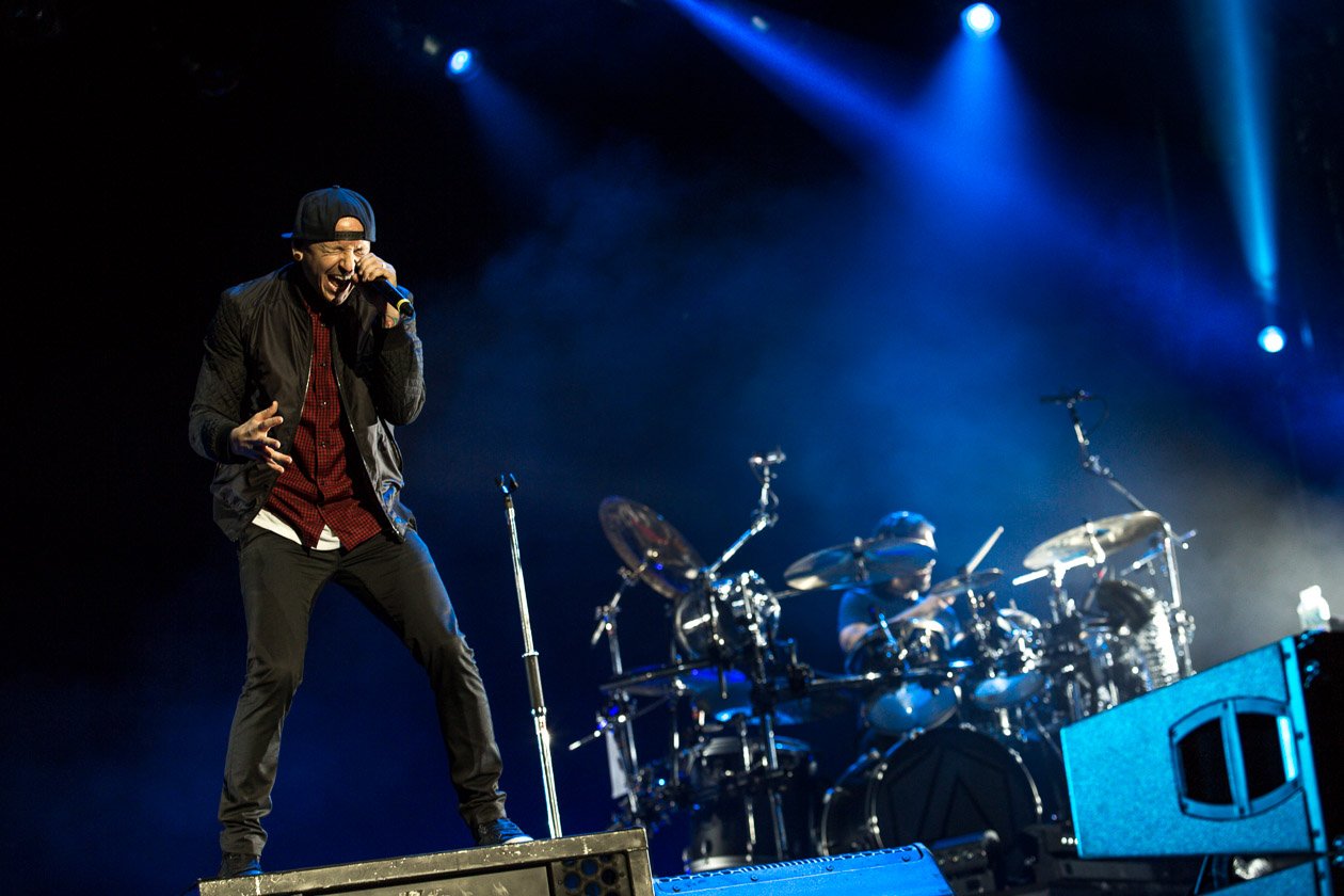 Linkin Park – Chester und Drummer Rob Bourdon.