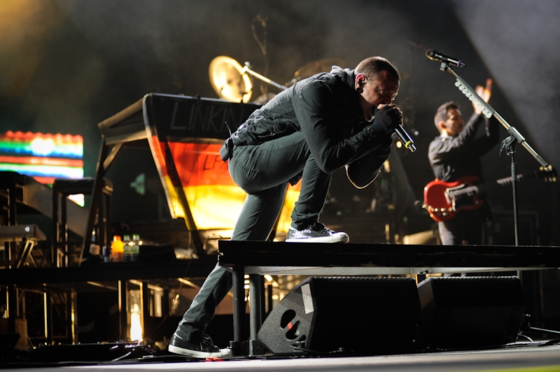 Linkin Park – Mit Deutschland-Flagge auf der Bühne. – Good ol' Germany.