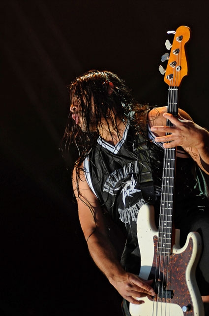 Metallica in Jonschwil 2010. – Robert Trujillo.